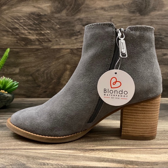 NIB Blondo Nina Waterproof Suede Ankle Bootie - Picture 5 of 12